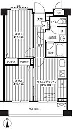 プリムヴェール西尾久 メゾンC 3階2DKの間取り