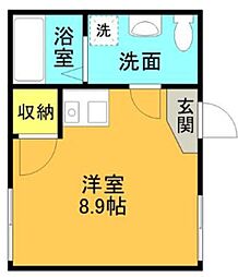 セレーノ・プリモ 1Kの間取図画像