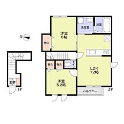 (仮称)川崎市多摩区宿河原3丁目計画 B棟 2LDKの間取図画像