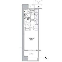 コンフォリア渋谷ウエスト 1Kの間取図画像