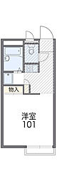 レオパレスニューシルバーレジデンスコートリベルテ 1Kの間取図画像