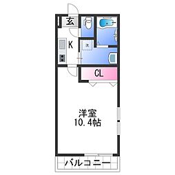 南海線 和歌山市駅 徒歩5分の賃貸アパート 1階1Kの間取り