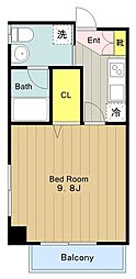 アルテールS 1Kの間取図画像