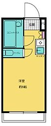 ホワイトハイツ ワンルームの間取図画像