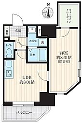 プライムブリス森下スタジオ 1LDKの間取図画像