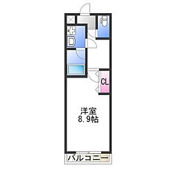 間取図画像 1K