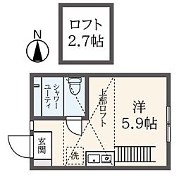 G・Aヒルズ川崎・日吉 ワンルームの間取図画像