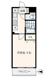 フェリーチェ豊玉中壱番館 1Kの間取図画像