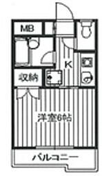 プレール東武練馬 1Kの間取図画像