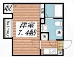 Classy津田沼II 2階1Kの間取り