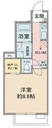 モンチャテウ 1Kの間取図画像