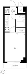 ルーブル大森2 1Kの間取図画像