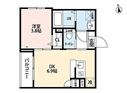 robot home 新小岩 1DKの間取図画像