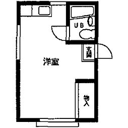 森アパート ワンルームの間取図画像