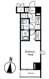 アイル東京スカイツリー 4階1Kの間取り