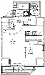 GENOVIA浅草VIII 1LDKの間取図画像