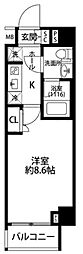 プレール・ドゥーク下板橋 1Kの間取図画像