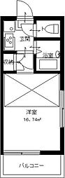 ル・ソレイユ大倉山 1Kの間取図画像