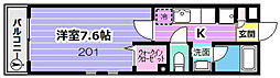 Erizo湘南 1Kの間取図画像