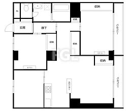 マンション中野ソレイユ 11階3LDKの間取り