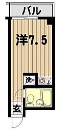 ナビ新桜台 ワンルームの間取図画像