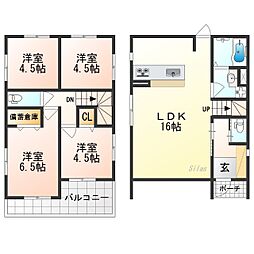京都市北区上賀茂北野原23号地 4LDKの間取り
