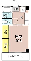 JR高崎線 高崎駅 徒歩10分の賃貸マンション 3階1Kの間取り