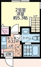 JR横浜線 淵野辺駅 徒歩10分の賃貸アパート 1階1Kの間取り