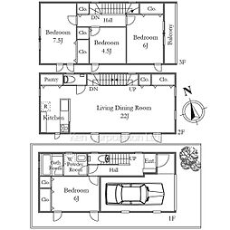 アイクラス白金台ＳＯＵＴＨ棟 4LDKの間取り