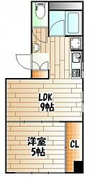 ジュネス西麻布 3階1LDKの間取り
