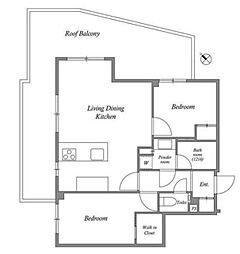 ACPレジデンス新江古田 2LDKの間取図画像