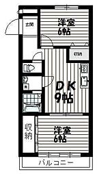 ファミール015 2DKの間取図画像