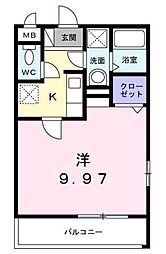 さくらテラス 1Kの間取図画像