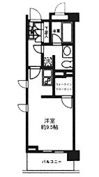 PRIMEURBAN用賀 ワンルームの間取図画像