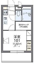 レオパレスリベール 1Kの間取図画像