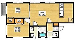 PHOENIX高宮南 2LDKの間取図画像