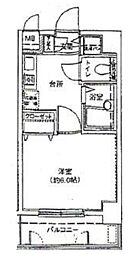 エクセリア池袋 3階1Kの間取り