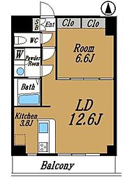 ヴェルステージ秋葉原EAST 1LDKの間取図画像