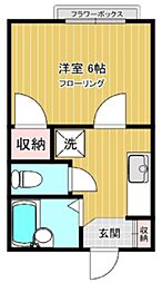 メゾン山重・7 1Kの間取図画像
