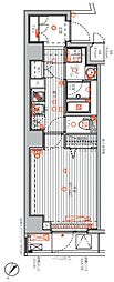 メインステージ千代田岩本町コモデ 1Kの間取図画像