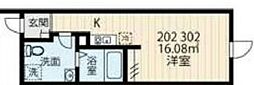 大田区新蒲田2丁目マンション ワンルームの間取図画像