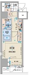 リヴシティ日本橋ネクステシア 1Kの間取図画像