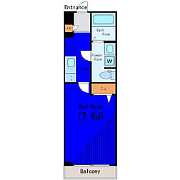 都営浅草線 西馬込駅 徒歩8分の賃貸マンション 2階1Kの間取り