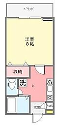 ドゥミル霞ケ関 1Kの間取図画像