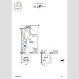 TOMORE品川中延 9階ワンルームの間取り