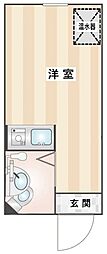 ダイヤモンドビル北千住 ワンルームの間取図画像