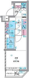 GENOVIA町田 3階1Kの間取り