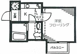 Masters霞台 1階1Kの間取り