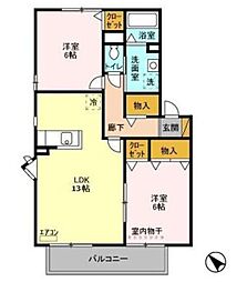 間取図画像 2LDK