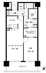 イルジェールヴィラ 1LDKの間取図画像